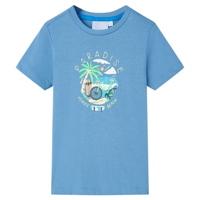 vidaXL - Kindershirt - 116 - middenblauw