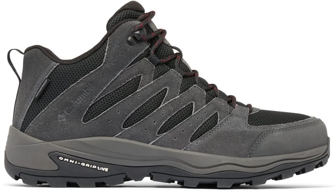 Columbia REDMOND™ IV MID WATERPROOF Heren Wandelschoenen - Black, Mountain Red