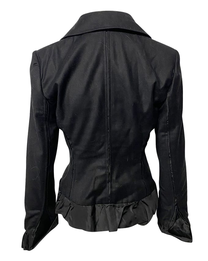 Yves Saint Laurent Rive Gauche Avondblazer in Zwarte Wol