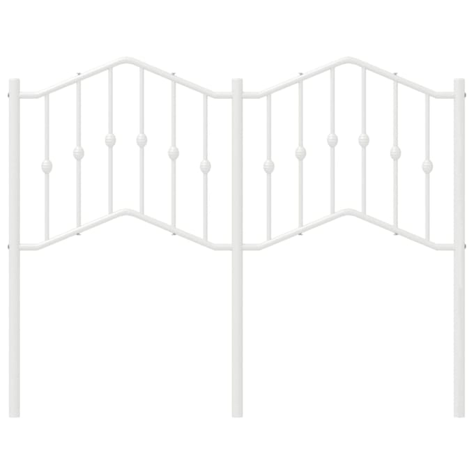 vidaXL - Vervangend - hoofdbord - 120 - cm - metaal - wit