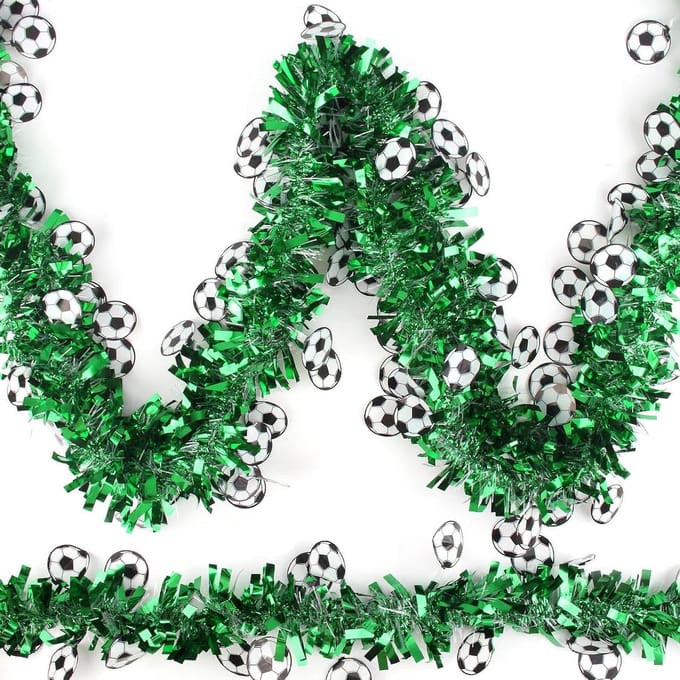 Solidchoice - Voetbalslinger 5m, Groene Decoratie met Voetbalpatroon