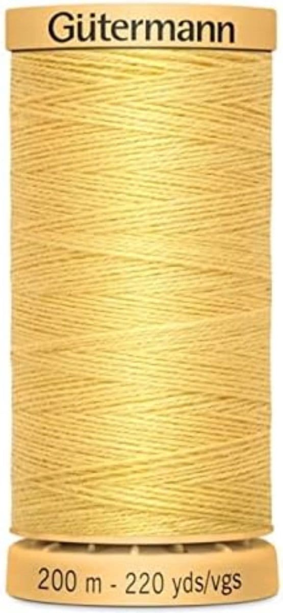 Gutermann rijggaren - geel - 1 klosje met 200m tacking thread - col. 758 - soft yellow