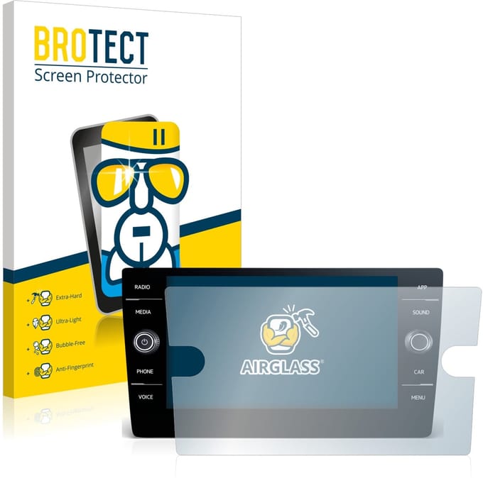 Screenprotector voor Volkswagen T-Roc R Line 2022 Discover Media 8" Beschermglas transparant