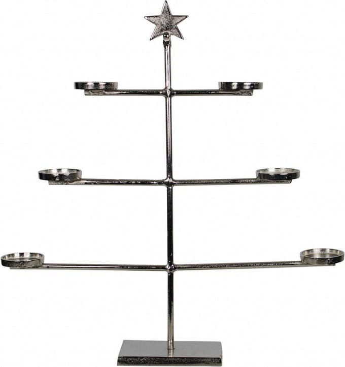 Kandelaar Aluminium 13x67x70cm | Mars & More