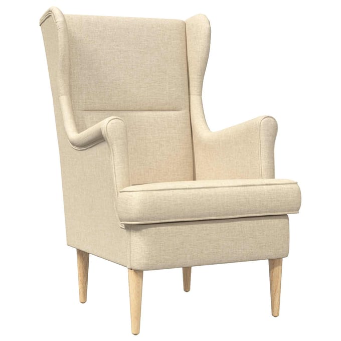 vidaXL - Fauteuil - Crème - Stof