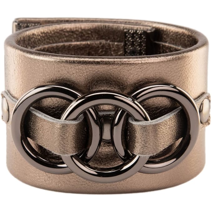 Asche & Gold | Beatrice Single Handboei | Design Armband | Goud Maat M