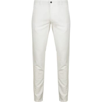 Broek Suitable Chino Pico Linnen Ecru