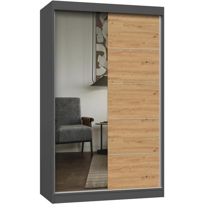 Kledingkast Iga 120 A/C ANTRACIET ARTISAN