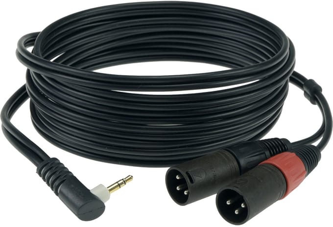 Klotz Insertkabel,2x XLR-m/3,5sym 1 m,AY9A0100,hoek-Minijack - Insert kabel