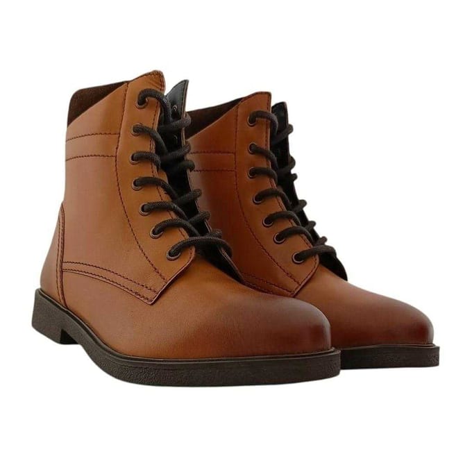 Firetrap Dames Mystic Leren Enkellaarsjes (Donkerbruin)