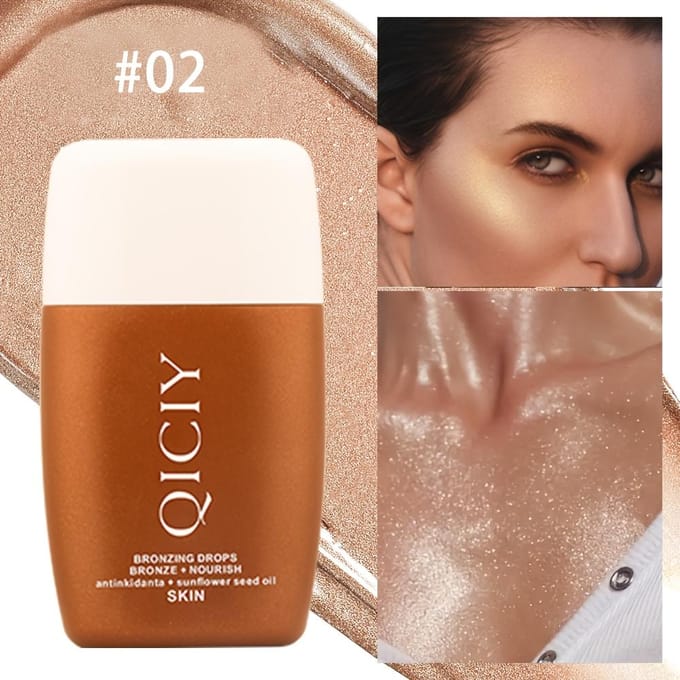 Bronzing Drops Serum Bronze Liquid Highlighter Foundation Voedende Shimmer Make-up Cosmetica Huidverzorging white