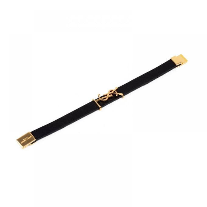Saint Laurent 708815 0ih0j 1000 Cassandra Monogram Opium Goud Leren Armband 708815 0IH0J 1000 (M) black