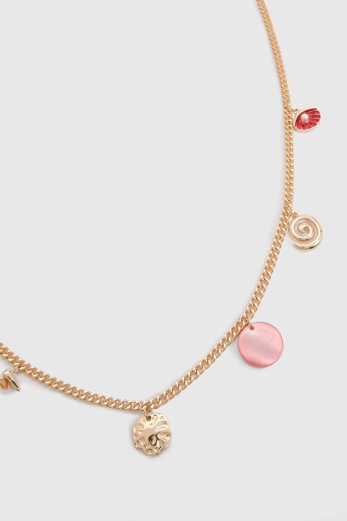 boohoo Dames Oceaan Hanger Buikketting | Goud