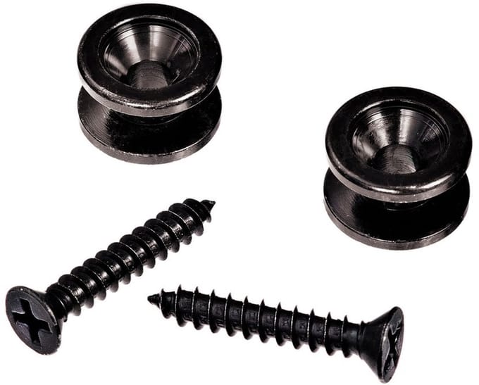 D'Addario PWEP102 Strappins / Strap Buttons Zwart (Set van 2)