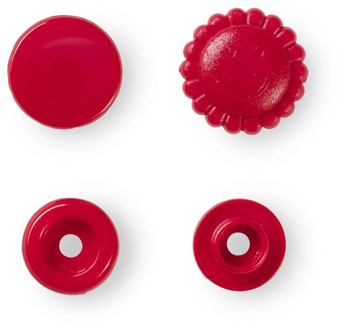Drukknoop ColorSnaps Bloem 13,6 mm rood - Drukknopen Color Snaps - Prym
