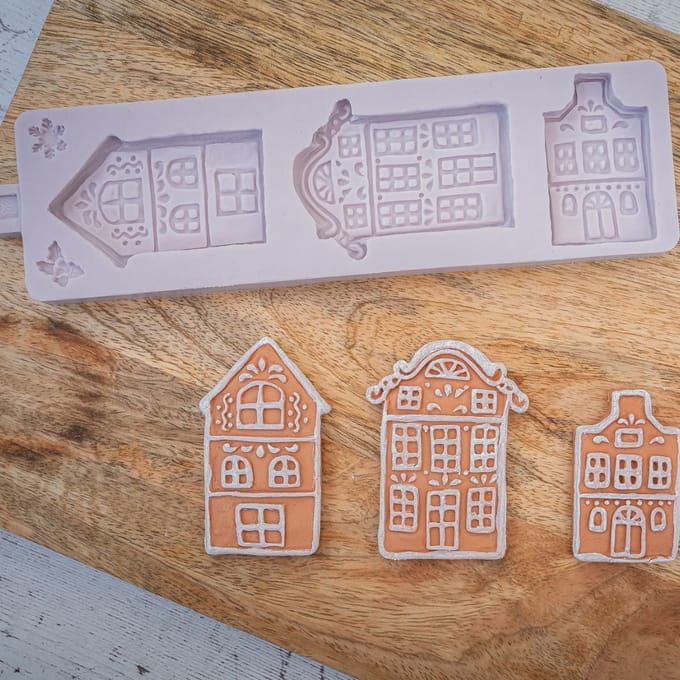 Karen Davies Siliconen Mal Gingerbread Houses