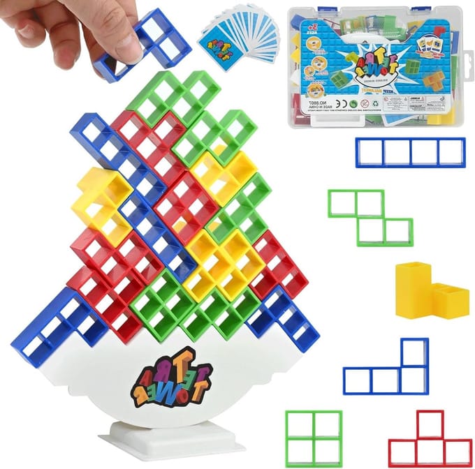 Tetra Tower spel met 48 stuks voor eindeloos speelplezier, creativiteit en uitdaging