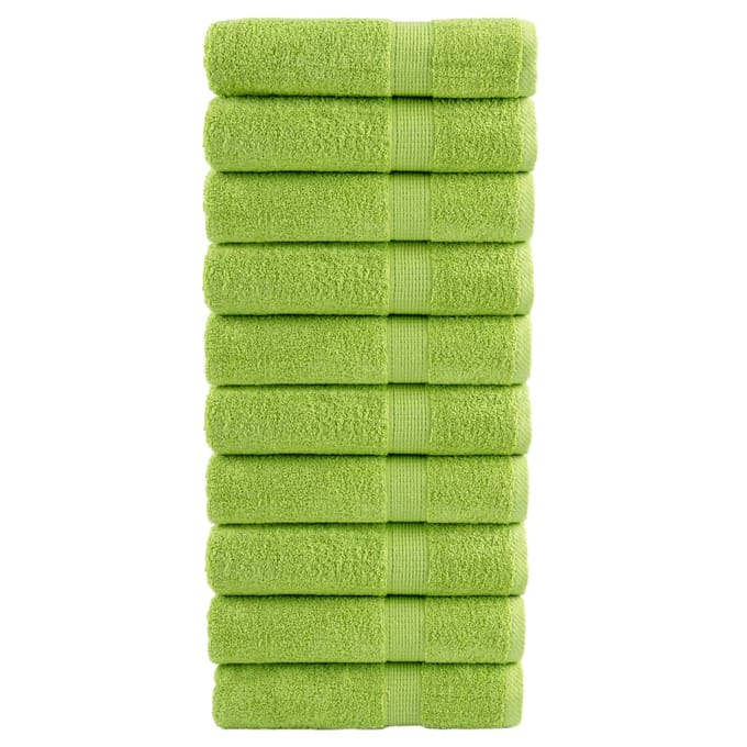 vidaXL - Handdoeken - SOLUND - 10 - st - 600 - g/m² - 50x100 - cm - appelgroen
