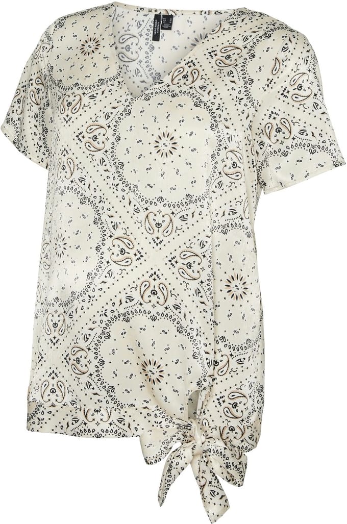 VERO MODA MATERNITY - VMMRINA S/S TIE TOP WVN LCS - Dames - Blouses