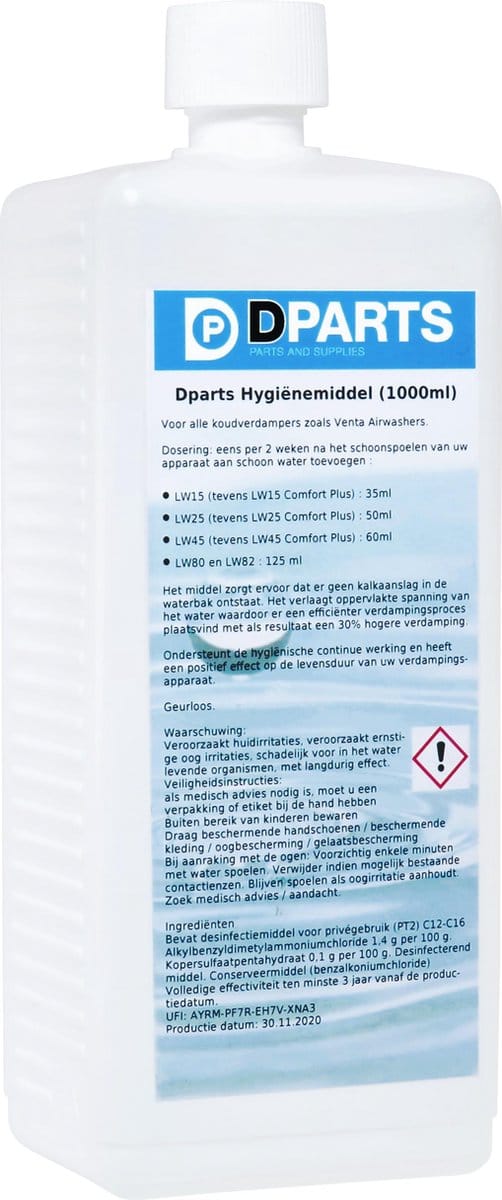 Dparts hygiënemiddel 1000ml - Geschikt voor Venta luchtbevochtiger