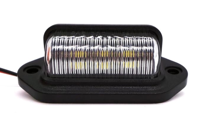 Lot de 2 lampes LED pour plaque d'immatriculation 12 V 350 lm, universelles tout-terrain