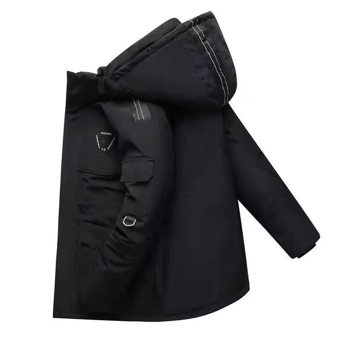 Nouveau Hiver hommes doudoune mi-longue Couple outillage doudoune M black