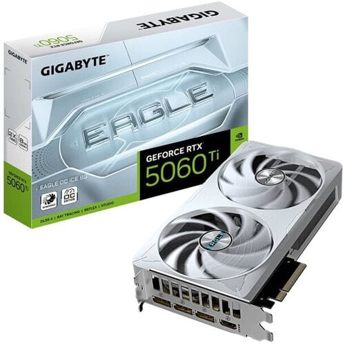 Gigabyte EAGLE OC ICE Serie - Grafische kaart - GeForce RTX 5060 Ti - 8GB GDDR7 - WINDFORCE 2X