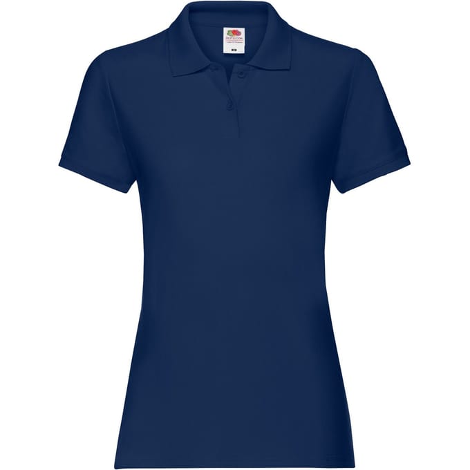 Fruit of the Loom Dames/Dames Premium Effen Poloshirt (Marine)