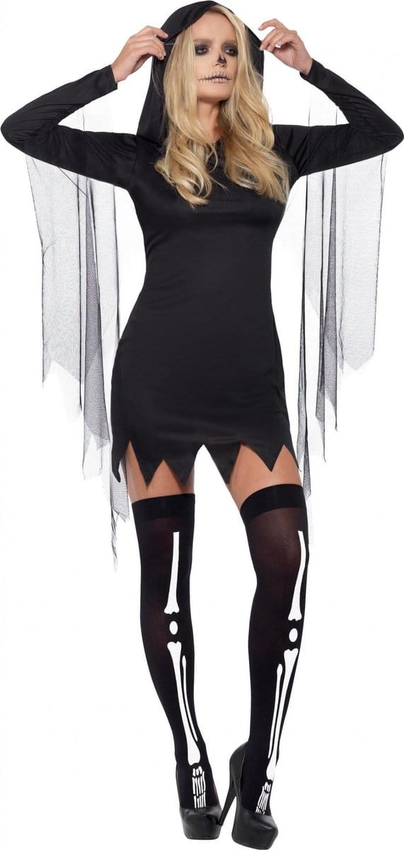 Fever - Sexy Reaper Kostuum - S - Zwart