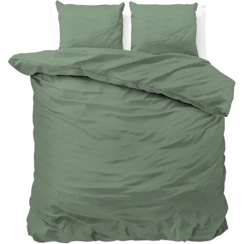 Zensation Satin Point - Dekbedovertrek - Eenpersoons - 140x200/220 + 1 kussensloop 60x70 - Groen