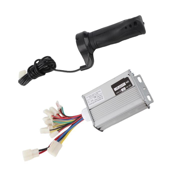 36V 1000W Controller met Gewone Lange Draad Gashendel Kit Elektrische Fiets Accessoire black