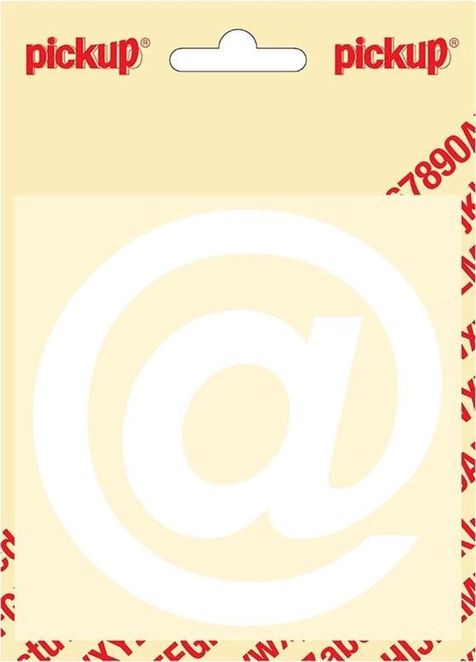 Pickup plakletter Helvetica 100 mm - wit @