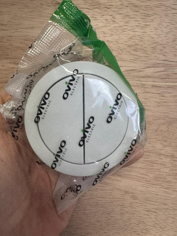 OVIVO dubbele schakelaar opbouw WIT