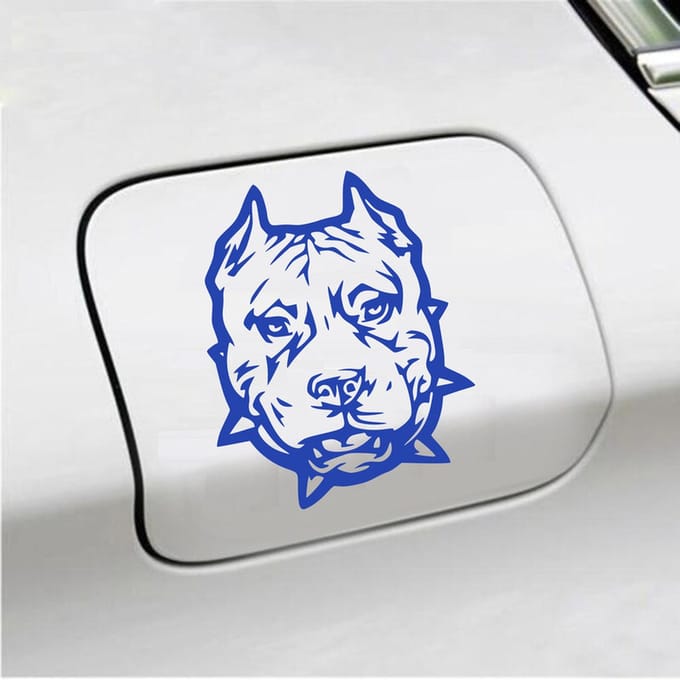 Bumpersticker - Hond - 12,3 X 10 - Blauw