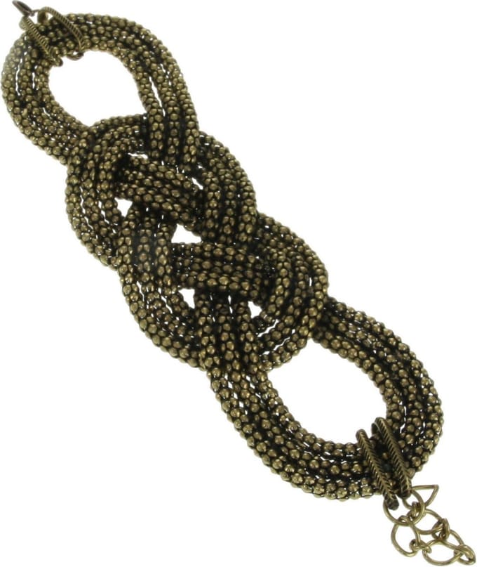 Behave - armband goudkleur breed - statement look - nikkelvrij