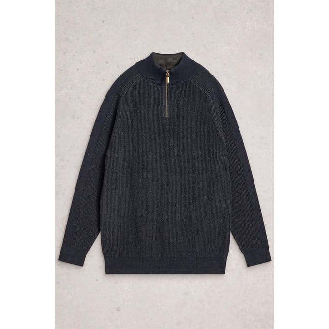 White Stuff Pentire Funnel Dark Navy Größe: M | Turtlenecks Outlet | Herren | Blau
