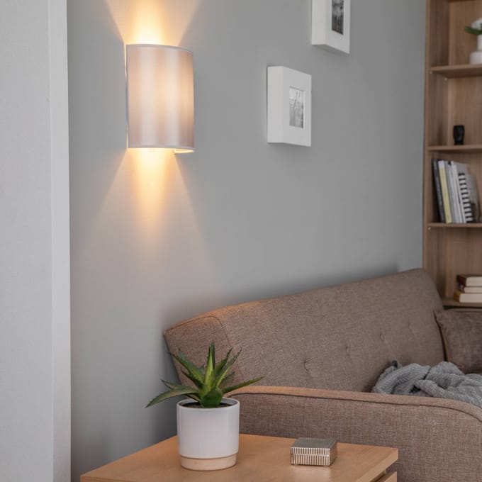 Euluna Wandlamp Satin van Atlas, zilver/goud