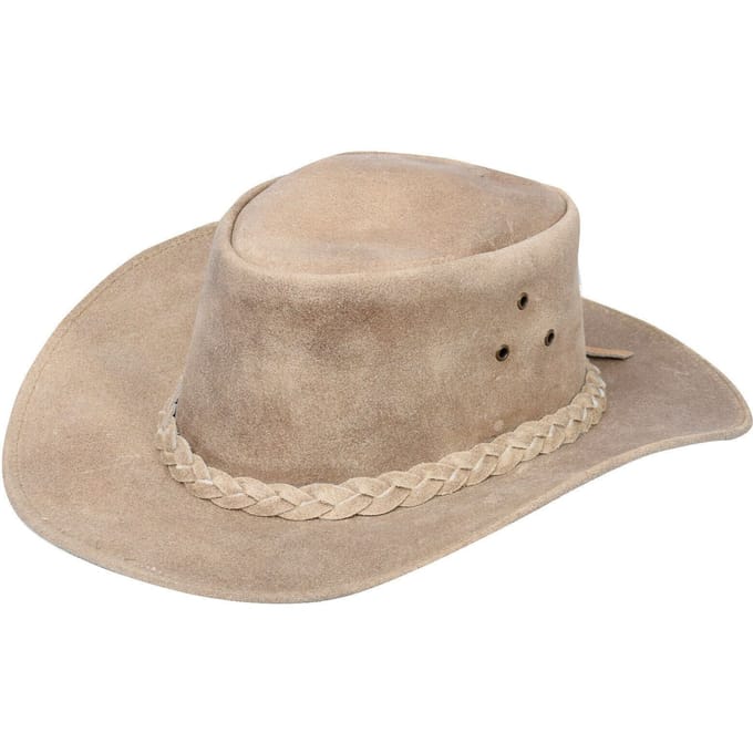 Cowboy Outback Echt Vintage Leren Aussie Bush Hat