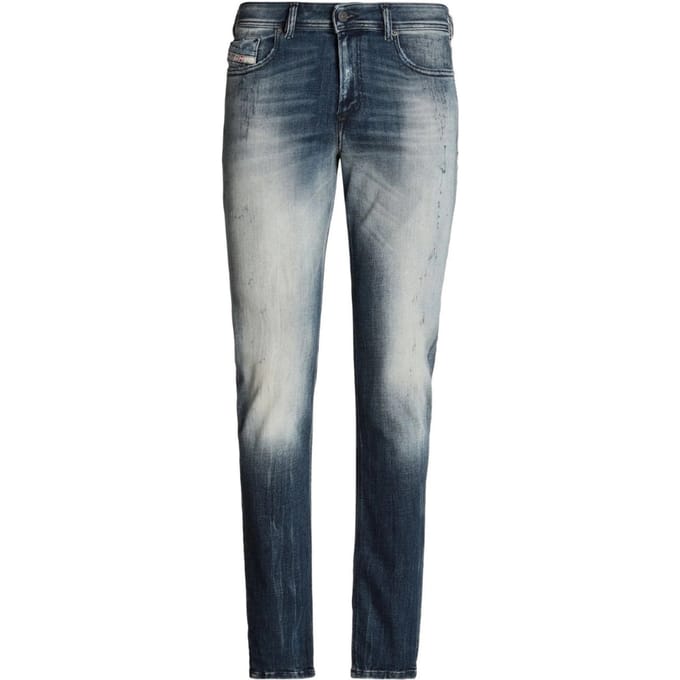 Diesel Sleenker steen gewassen blauwe denim jeans