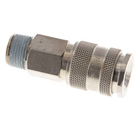 Vernikkeld Messing DN 5.5 (Orion) Luchtkoppeling Snelkoppeling R 3/8 inch Buitendraad - CLS5ARO-M-BN-BL-038