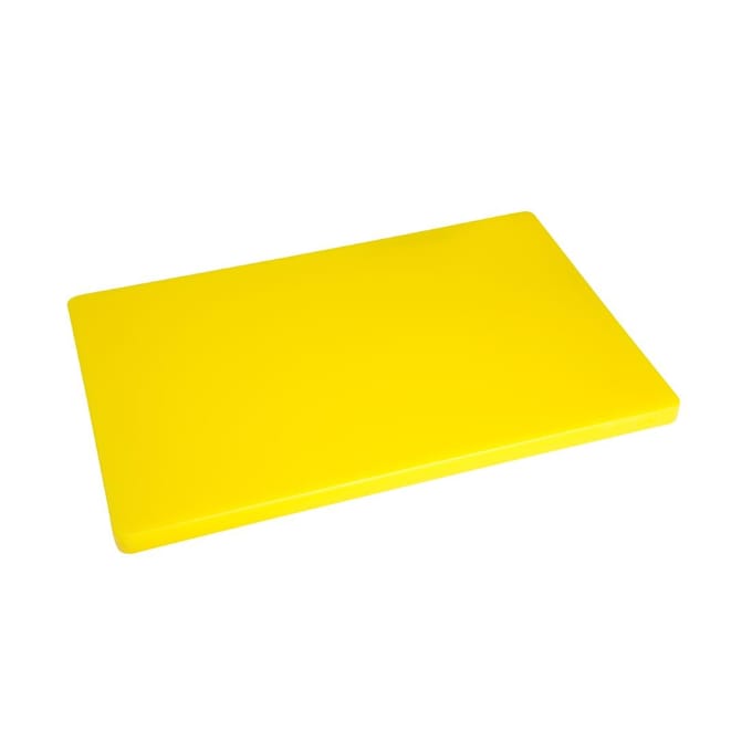 Hygiplas Kleurcode Lage Dichtheid Snijplank 2x45x30cm Geel DM002 - Dikke Plank - Horeca