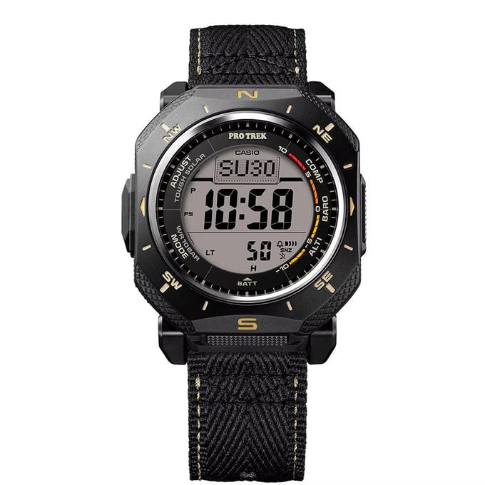 Casio Pro Trek PRG-69B-1ER Horloge - Textiel - Zwart - Ø 43 mm