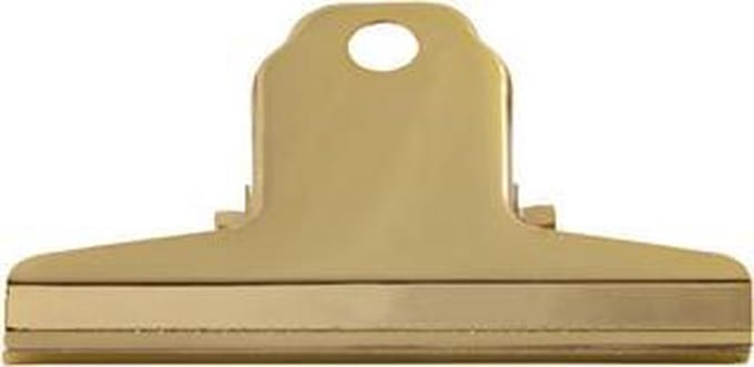LPC Papierklem Spring clip - goud - 76 mm -10 stuks