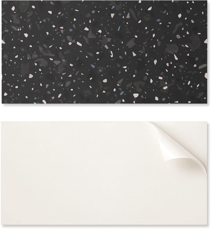 Zelfklevend vinylpaneel met print, 120x60 cm, abstract terrazzopatroon