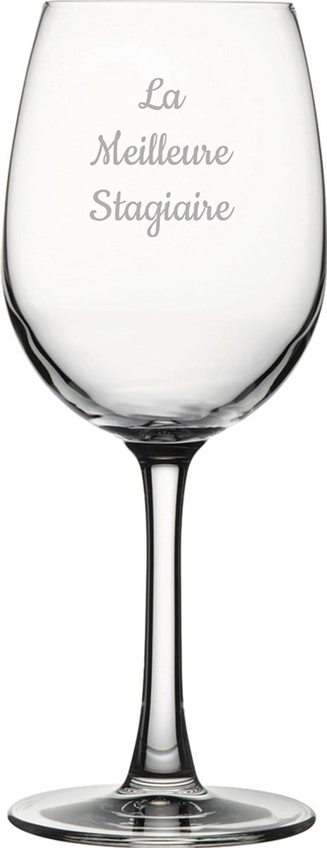 Witte wijnglas gegraveerd - 36cl - La Meilleure Stagiaire