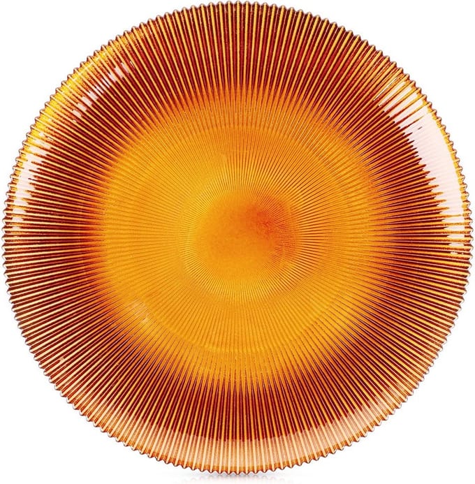 Dinerbord Glas Amberkleurig 28 cm - Borden - Bord