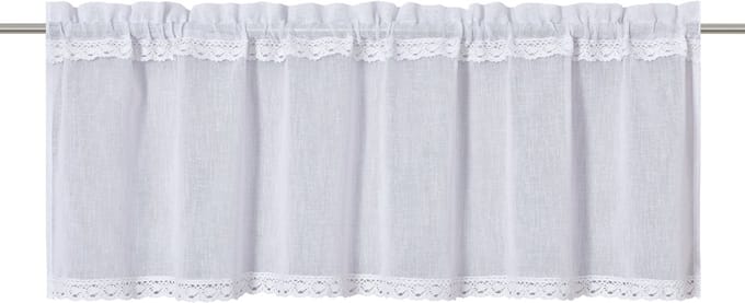 Elbersdrucke Bistro Gordijn Edna 45x140 cm wit transparant