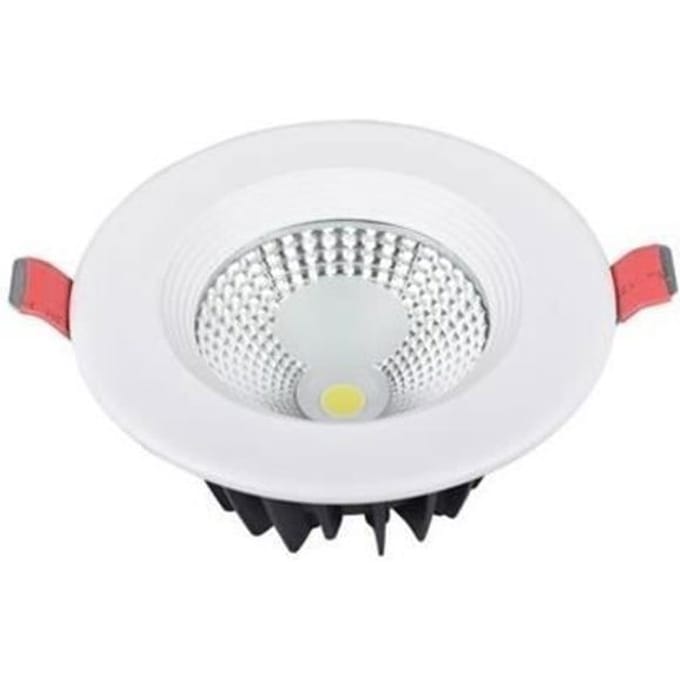 LED Downlight - Inbouw Rond 5W - Helder/Koud Wit 6400K - Mat Wit Aluminium - Ø90mm