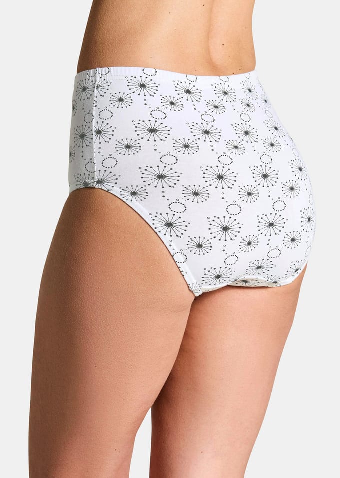 Set katoenen heupslips - wit / zwart - Gr. 48 van Goldner Fashion