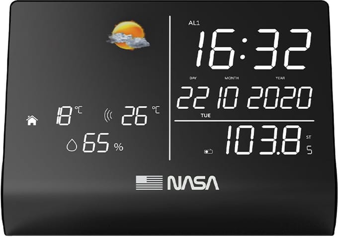 NASA WS1300 Weerstation voor binnen en buiten - Bluetooth Speaker - Radio